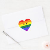 Rainbooggezicht Hart Sticker (Envelop)