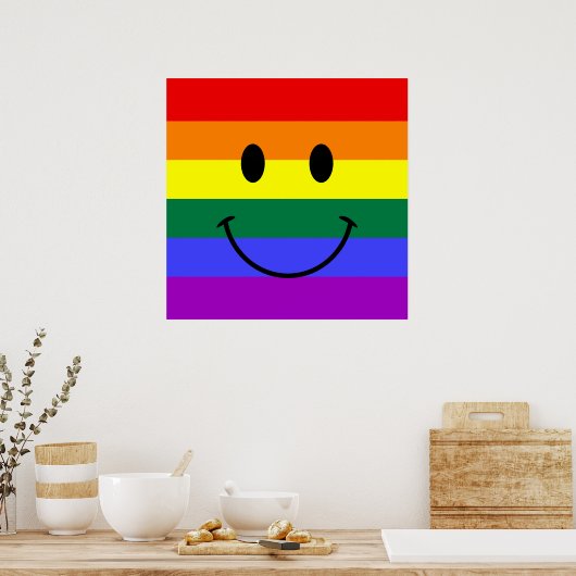 Rainbooggezicht Poster (Keuken)