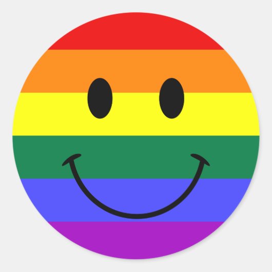 Rainbooggezicht Ronde Sticker (Voorkant)