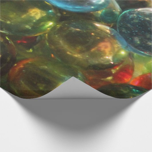 Rainboogglas Marbles High Gloss Wrapping Paper Cadeaupapier (Hoek)