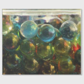 Rainboogglas Marbles High Gloss Wrapping Paper Cadeaupapier (Vlak)