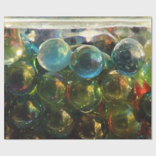 Rainboogglas Marbles High Gloss Wrapping Paper Cadeaupapier (Vlak)
