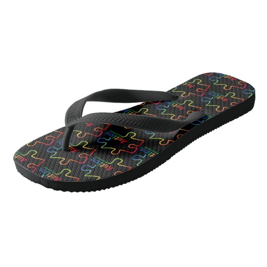 Rainbooggradiënt Autisme Teenslippers (Schuin)