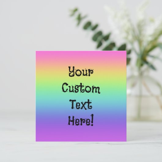 Rainbooggradiënt Gepersonaliseerd Wenskaart (Staand voorkant)