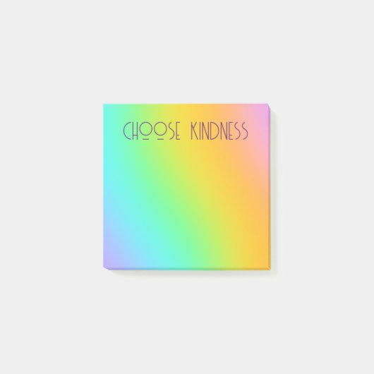 Rainbooggradiënt "Kindness kiezen" Post-it® Notes (Voorkant)