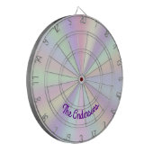 Rainbooggradiënt pastel dartbord (Voorkant Links)