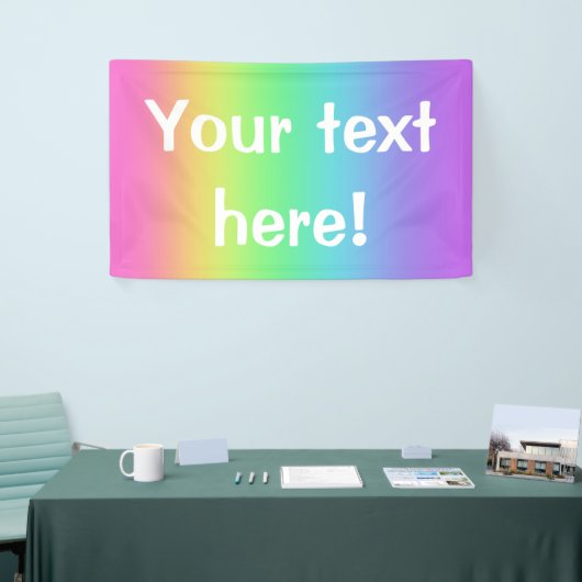 Rainbooggradiënt, persoonlijke partijbanner spandoek (Beurs)