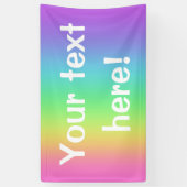 Rainbooggradiënt, persoonlijke partijbanner spandoek (Verticaal)