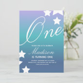 Rainbooggradiënt Stars Elke leeftijd kleurrijke ui Kaart (Staand voorkant)