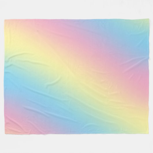 Rainbooggradiënt van pasta fleece deken (Voorkant (Horizontaal))