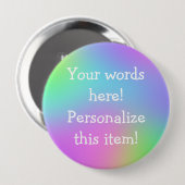 Rainbooggradiënt van pasta ronde button 4,0 cm (Voorkant /achterkant)