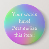 Rainbooggradiënt van pasta ronde button 4,0 cm (Voorkant)