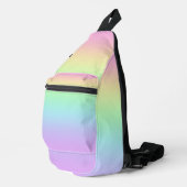 Rainbooggradiënt van pasta sling bag (Rechterhoek)