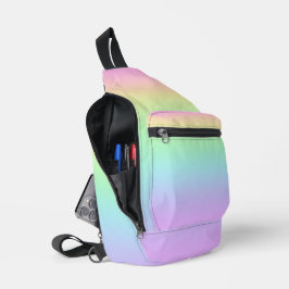 Rainbooggradiënt van pasta sling bag