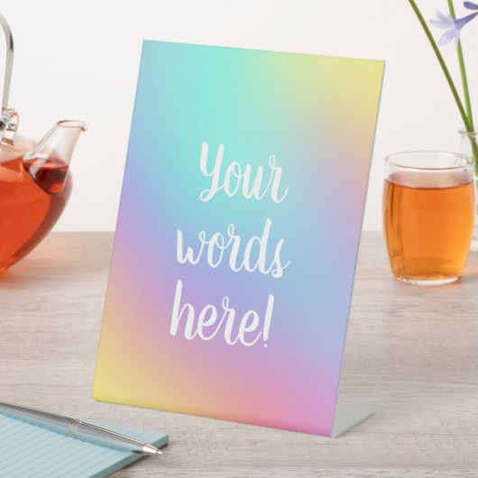 Rainbooggradiënt voor de vormpasta reclamebord met voetstuk (Insitu)