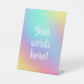 Rainbooggradiënt voor de vormpasta reclamebord met voetstuk (Voorkant)