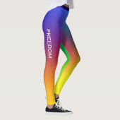 Rainbooggradiënt, vrijheid, monogram op maat leggings (Rechts)