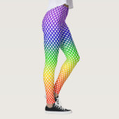 Rainbooggradiënt wit hartpatroon leggings (Rechts)
