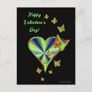 Rainbooghart en vlinder briefkaart