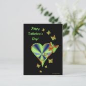 Rainbooghart en vlinder briefkaart (Staand voorkant)