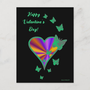 Rainbooghart en vlinder briefkaart