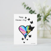 Rainbooghart en vlinder briefkaart (Staand voorkant)
