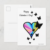 Rainbooghart en vlinder briefkaart (Voorkant / Achterkant)