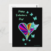 Rainbooghart en vlinder briefkaart (Voorkant / Achterkant)