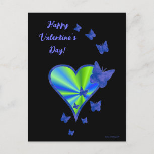 Rainbooghart en vlinder briefkaart