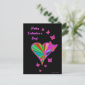 Rainbooghart en vlinder briefkaart (Staand voorkant)