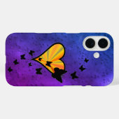 Rainbooghart en vlinder Case-Mate iPhone case (Achterkant (horizontaal))