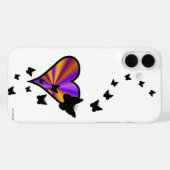 Rainbooghart en vlinder Case-Mate iPhone case (Achterkant (horizontaal))