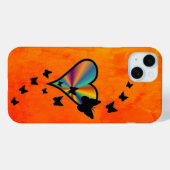 Rainbooghart en vlinder Case-Mate iPhone case (Achterkant (horizontaal))