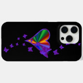 Rainbooghart en vlinder Case-Mate iPhone case (Achterkant (horizontaal))