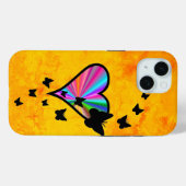 Rainbooghart en vlinder Case-Mate iPhone case (Achterkant (horizontaal))