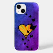 Rainbooghart en vlinder Case-Mate iPhone case (Achterkant)