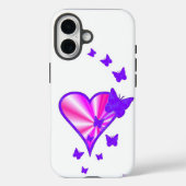 Rainbooghart en vlinder Case-Mate iPhone case (Achterkant)