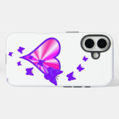 Rainbooghart en vlinder Case-Mate iPhone case (Achterkant (horizontaal))