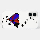Rainbooghart en vlinder Case-Mate iPhone case (Achterkant (horizontaal))