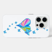 Rainbooghart en vlinder Case-Mate iPhone case (Achterkant (horizontaal))