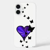 Rainbooghart en vlinder Case-Mate iPhone case (Achterkant)