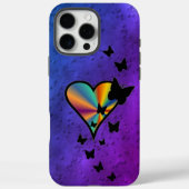 Rainbooghart en vlinder Case-Mate iPhone case (Achterkant)