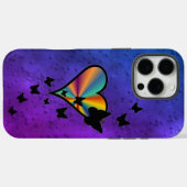 Rainbooghart en vlinder Case-Mate iPhone case (Achterkant (horizontaal))
