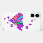 Rainbooghart en vlinder Case-Mate iPhone case (Achterkant (horizontaal))