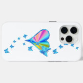 Rainbooghart en vlinder Case-Mate iPhone case (Achterkant (horizontaal))