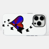 Rainbooghart en vlinder Case-Mate iPhone case (Achterkant (horizontaal))