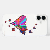 Rainbooghart en vlinder Case-Mate iPhone case (Achterkant (horizontaal))