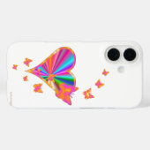 Rainbooghart en vlinder Case-Mate iPhone case (Achterkant (horizontaal))