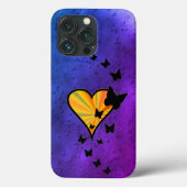 Rainbooghart en vlinder Case-Mate iPhone case (Achterkant)