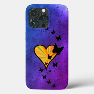 Rainbooghart en vlinder Case-Mate iPhone case